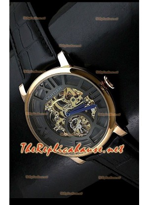Mens Ronde De Cartier Replica Watch in Gold Casing - 43MM