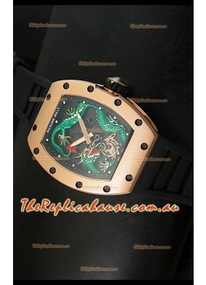 Richard Mille RM057 Tourbillon Jackie Chan Swiss Replica Watch in Pink Gold