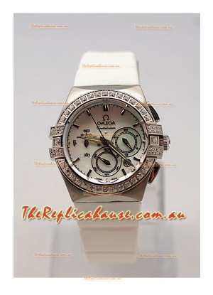 Omega Constellation Ladies Chronograph Replica Watch - 35MM