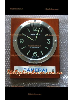 Panerai PAM255 Teak Wood Wall Clock White Dial - 1:1 Mirror Replica
