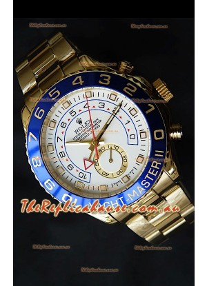 Rolex Replica Yachtmaster II Swiss Watch Yellow Gold - 1:1 Mirror Replica Watch