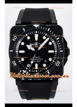 Bell & Ross BR03-92 Divers Edition PVD Coated 1:1 Mirror Replica Black Dial