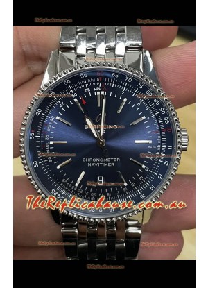 Breitling Navitimer 1 Automatic Swiss Replica Watch in Blue Dial - Steel Strap