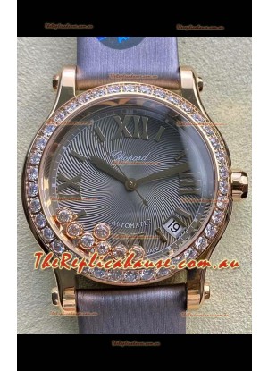 Chopard Happy Sport 1:1 Mirror Swiss Automatic Replica Watch 36MM in Rose Gold Casing