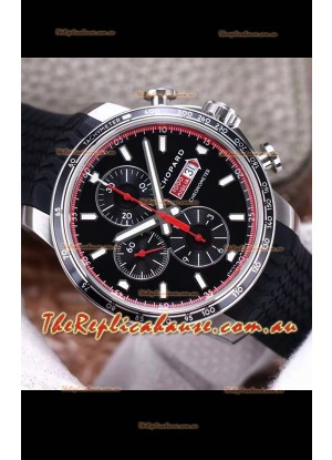 Chopard Classic Racing Chronograph 1:1 Mirror Replica Watch in Steel Casing - Black Dial 