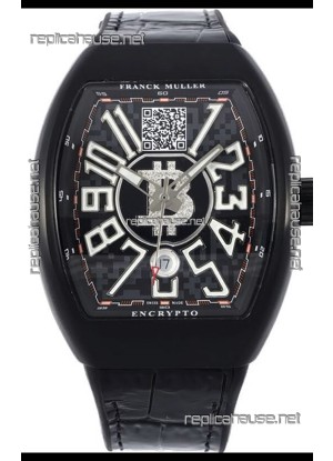 Franck Muller Vanguard Encrypto BTC V45 PVD Casing Swiss Replica Watch
