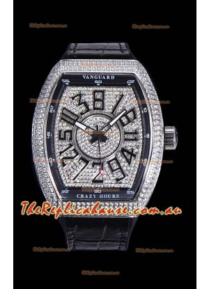 Franck Muller Vanguard Crazy Hours Edition Swiss Replica Watch - Black Numerals
