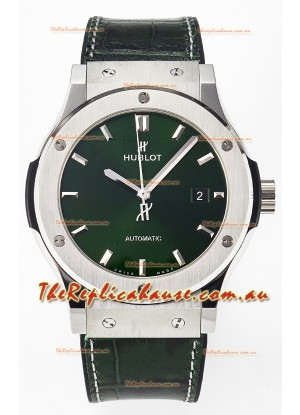 Hublot Super Clone Classic Fusion Titanium 42MM 1:1 Mirror Replica Watch Green Dial