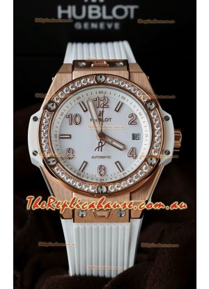 Hublot Big Bang One Click King White Dial Rose Gold Swiss Replica Watch 39MM