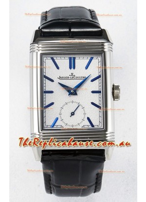 Jaeger-LeCoultre Reverso Super Clone DuoFace Blue/White Steel Replica Watch 