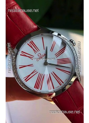 Omega De Ville Tresor Edition Swiss Quartz Watch 36MM Steel Casing White Dial