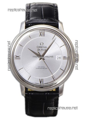 Omega De-Ville Annual Co-Axial Swiss Replica Watch 1:1 Mirror Edition in Steel Dial 39.5MM