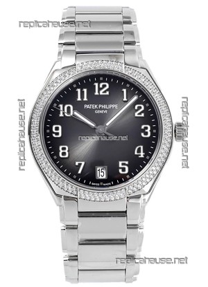 Patek Philippe Twenty-4 Grey Dial 904L Steel Casing 1:1 Mirror Replica Watch 36MM