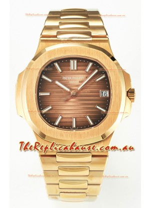 Patek Philippe Super Clone Nautilus 5711/1R-001 in Rose Gold Brown Dial