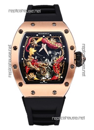 Richard Mille RM057 Dragon Dial Rose Gold Watch in Swiss Automatic Movement