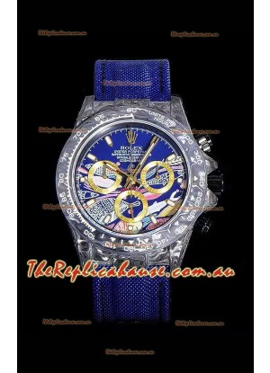 Rolex Daytona CHRONUSART Forged Cabon Casing 1:1 Mirror Replica Multicolored Dial