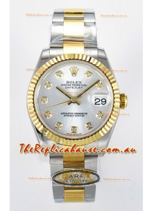 Rolex Super Clone Datejust ETA 2688 Movement 31MM Two Tone Yellow Gold Swiss Steel Dial 