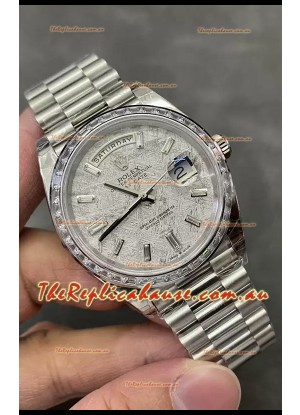 Rolex Day Date Presidential Stainless Steel Meteorite Dial Watch 40MM - 1:1 Mirror Quality