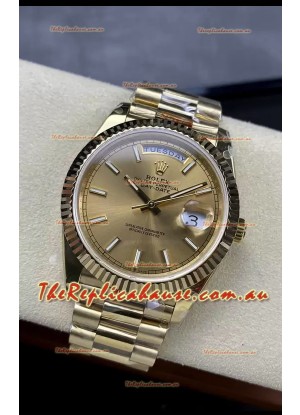 Rolex Day Date Presidential 18K Rose Gold Watch 40MM - Gold Dial 1:1 Mirror Quality