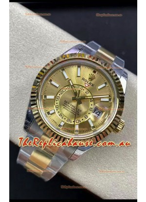 Rolex Sky-Dweller Oystersteel and Yellow Gold Oyster 42MM 1:1 Mirror Replica Watch 