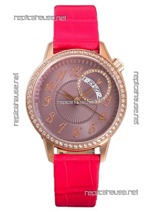 Vacheron Constantin Egerie Muse Rose Gold Casing in Brown Dial Swiss Replica