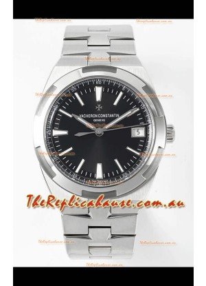 Vacheron Constantin Overseas 1:1 Mirror Swiss Replica Watch in Black Dial - Steel Strap