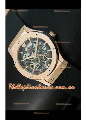 Hublot Classic Fusion Japanese Replica Watch in Pink Gold Casing