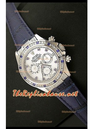 Rolex Cosmograph Daytona 7750 Movement Swiss Watch in Purple Leather Strap