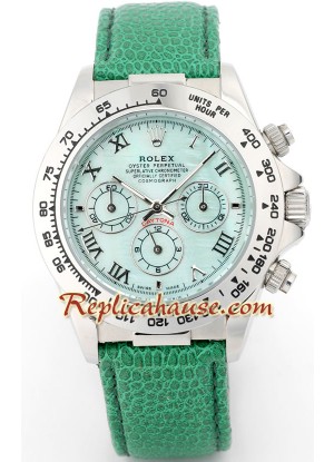Rolex Daytona Green Leather Mens Wristwatch ROLX210