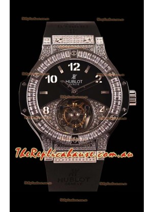 Hublot Tourbillon Solo Bang Sapphires Stainless Steel Swiss Timepiece