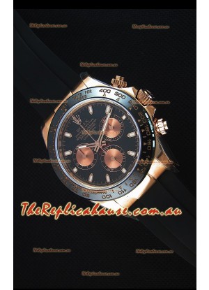 Rolex Daytona 116515 Everose 1:1 Mirror Replica Black Dial Watch 