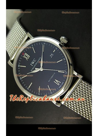 IWC Schaffhausen Swiss Replica Watch in Mesh Steel Strap