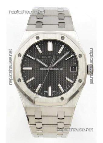 Royal Oak 15510 Grey Dial FREE SPRUNG MVMNT Super Clone Watch 