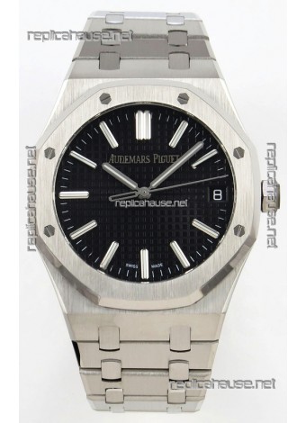 Royal Oak 15510 Black Dial FREE SPRUNG MVMNT Super Clone Watch 