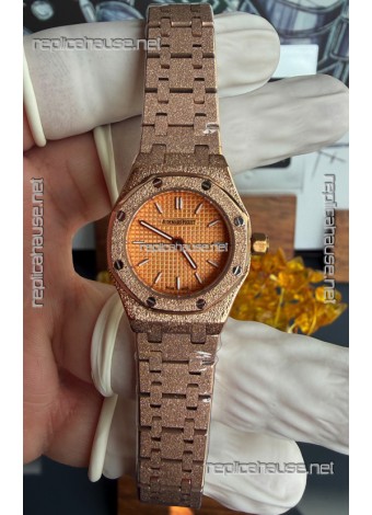 Royal Oak 67630OR Frosted Mini 23MM Rose Gold Super Clone Watch 