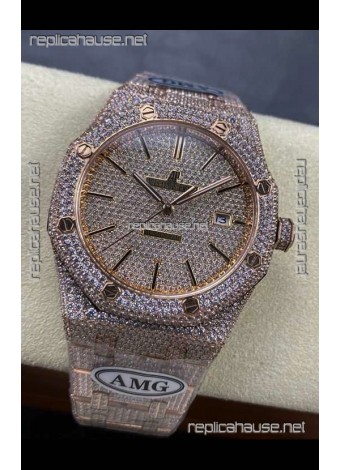 Royal Oak 15400 Iced Out Super Clone Edition 9 Super Clone Watch 
