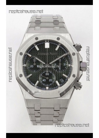 Royal Oak Chrono 26240 Green Dial FREE SPRUNG MVMNT Steel Caing Super Clone Watch 