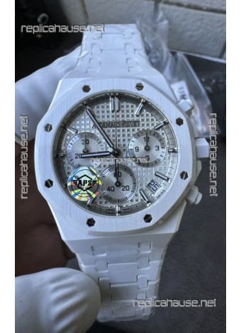 Royal Oak Chrono 26240 White Ceramic Super Clone Watch 