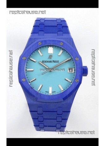Royal Oak 15500 Tiffany Blue Dial & Blue Ceramic Super Clone Watch 