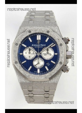 Royal Oak Chrono 26331 Frosted White Gold Blue Dial Super Clone Watch 
