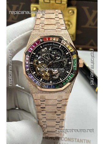 Royal Oak Openworked 15412OR Frosted Rose Gold Super Clone Watch