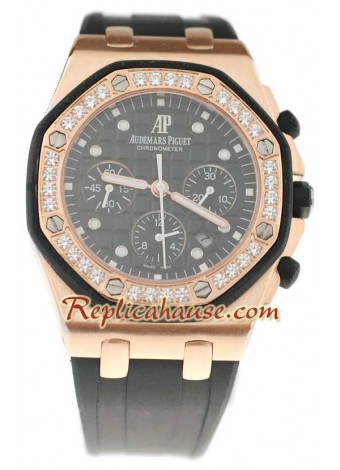 Audemars Piguet Offshore Swiss Wristwatch in Pink Gold ADPGT60