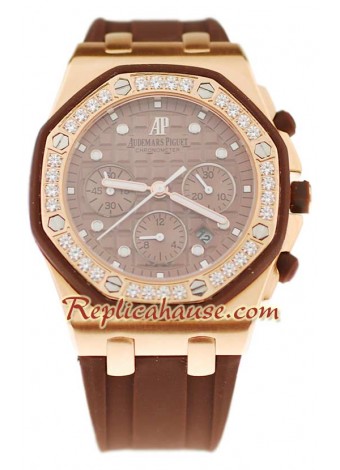 Audemars Piguet Royal Oak Offshore Swiss Wristwatch in Rubber Strap ADPGT118