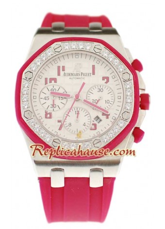 Audemars Piguet Royal Oak Offshore Wristwatch with Swiss Diamonds Bezel ADPGT120