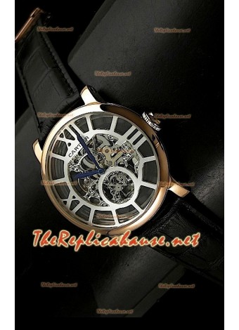Mens Ronde De Cartier Replica Watch in Gold Casing - 43MM