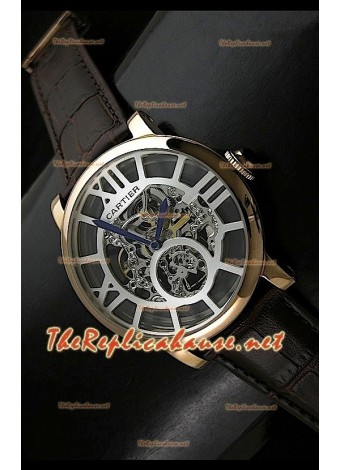 Mens Ronde De Cartier Replica Watch in Gold Casing - 43MM