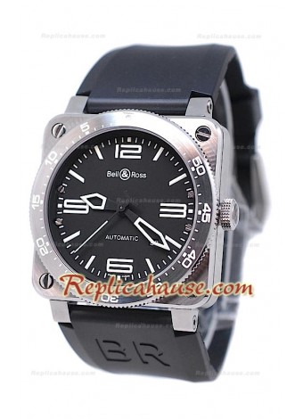 Bell and Ross BR 03 Type Aviation Brushed Steel Swiss Watch