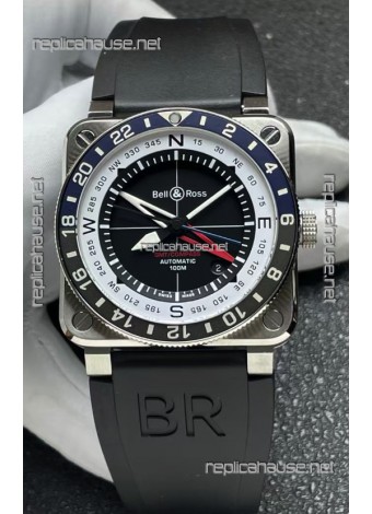 Bell and Ross BR03 GMT Compass Blue/Black Bezel Swiss Replica Watch 