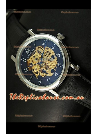 Breguet Classique Japanese Automatic Watch in Gold Skeleton Dial - Arabic Hour Numerals