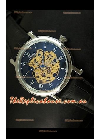 Breguet Classique Japanese Automatic Watch in Gold Skeleton Dial - Arabic Hour Numerals
